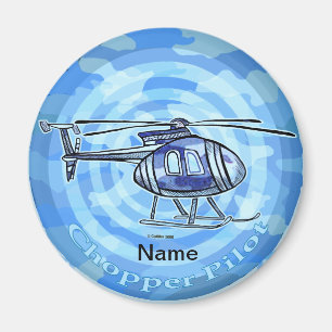 Blå himmel helikoptermagnet magnet