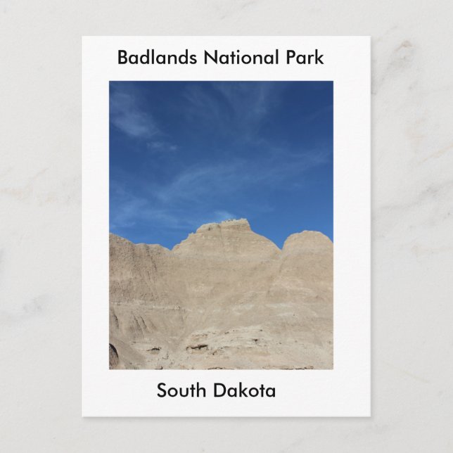 Blå himmel i Badlands Vykort (Framsida)