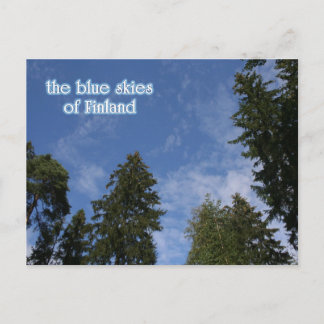 blå himmel i Finland Vykort