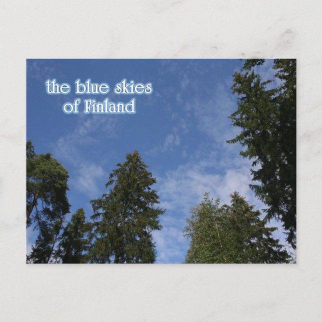 blå himmel i Finland Vykort (Framsida)