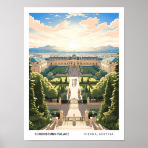 Blå himmel i Schonbrunn Palace Wien Poster