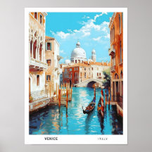 Blå himmel i Venedig Italien Vintage resor