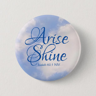 blå himmel inspirationspass och Shine Bible Verse Knapp