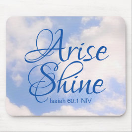 Blå himmel inspirationspass och Shine Bible Verse Musmatta