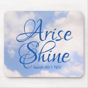 Blå himmel inspirationspass och Shine Bible Verse Musmatta