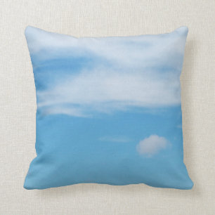 Blå himmel Light Fluffy Clouds Photographic Beach Kudde