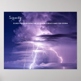 Blå himmel Lightning - servicecitat Poster