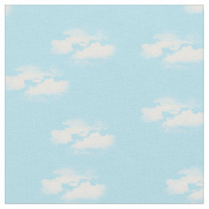 Blå himmel med flytande moln tyg