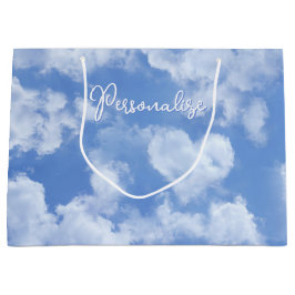 Blå himmel med hjärtformad molnlägg till namn varu