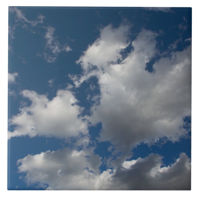 BLÅ HIMMEL MED MOLN KAKELPLATTA (Framsidan)