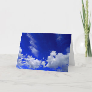 Blå himmel med moln tack kort
