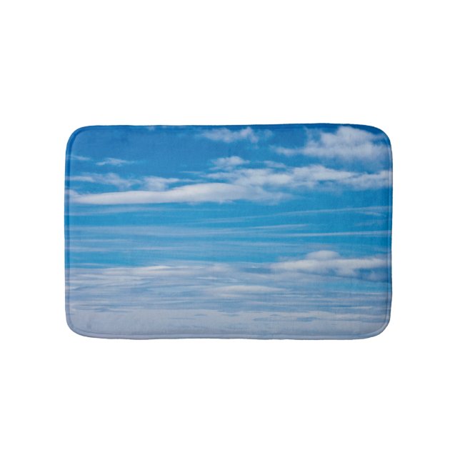 Blå himmel med molnbrott badrumsmatta (Framsidan)