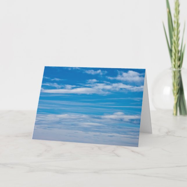 Blå himmel med molnbrott kort (Framsida)