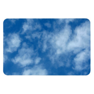 Blå himmel med molnfoto magnet