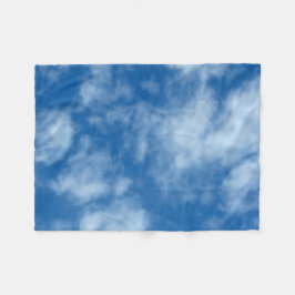 Blå himmel med naturfotografi av moln fleecefilt