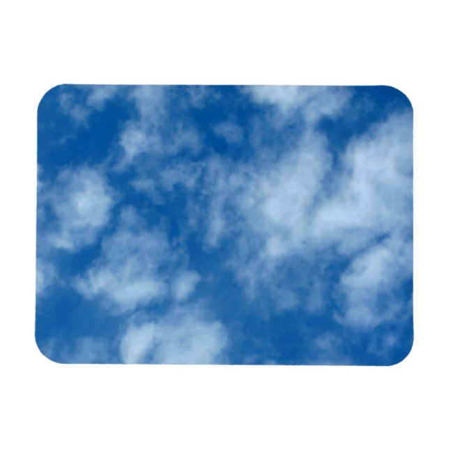 Blå himmel med naturfotografi av moln magnet (Horisontell)