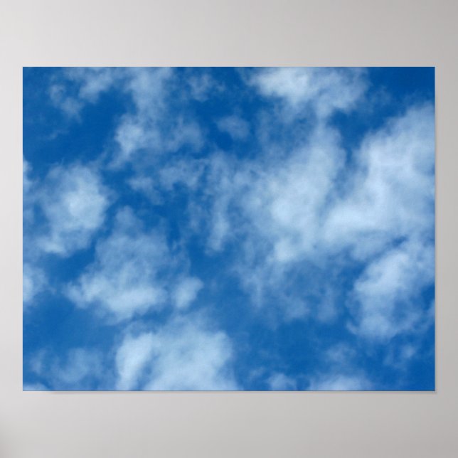 Blå himmel med naturfotografi av moln poster (Framsidan)
