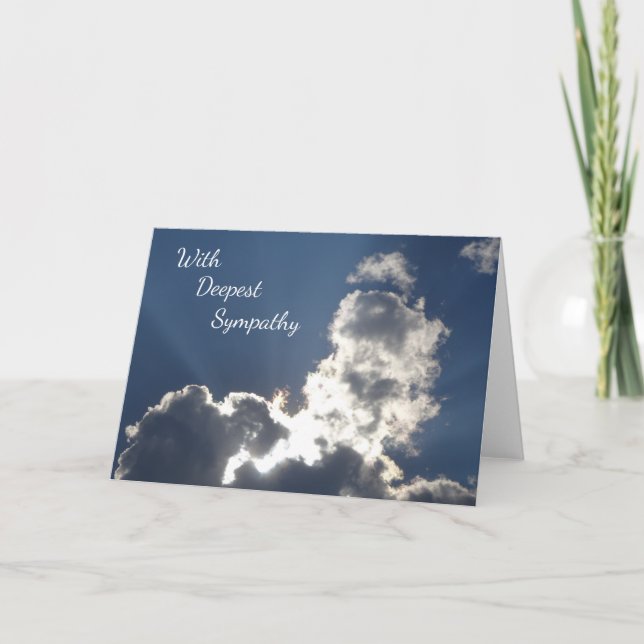 Blå himmel med Sympathy Card för solstrålar Kort (Framsida)