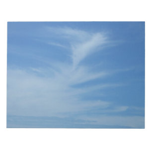 Blå himmel med White Clouds Abstrakt Natature Phot Anteckningsblock