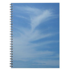 Blå himmel med White Clouds Abstrakt Natature Phot Anteckningsbok