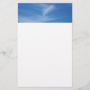 Blå himmel med White Clouds Abstrakt Natature Phot Brevpapper