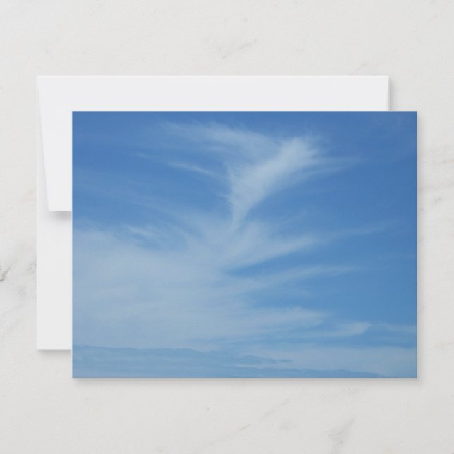 Blå himmel med White Clouds Abstrakt Natature Phot Kort (Framsida)