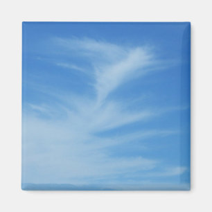 Blå himmel med White Clouds Abstrakt Natature Phot Magnet