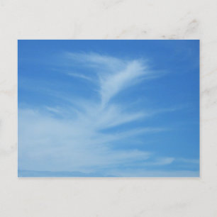 Blå himmel med White Clouds Abstrakt Natature Phot Vykort