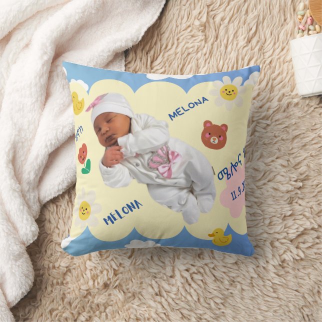 Blå himmel Melona Henok Dekorativ kudde (Filt)