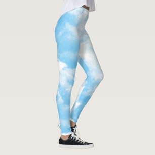 Blå himmel moln leggings
