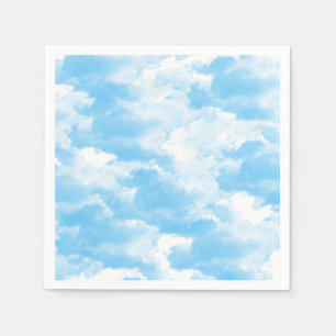 Blå himmel moln pappersservett