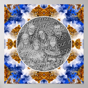 Blå himmel moln Skapar ditt eget foto Poster