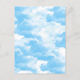 Blå himmel moln vykort