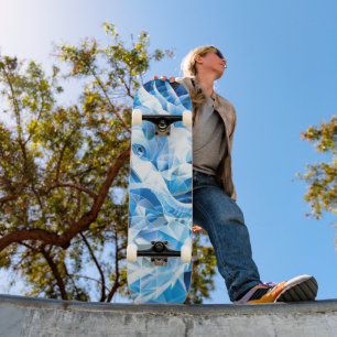Blå himmel Mosaic Dragon Mini Skateboard Bräda 18,5 Cm