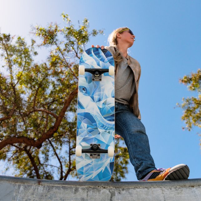 Blå himmel Mosaic Dragon Mini Skateboard Bräda 18,5 Cm (Utomhus 1)
