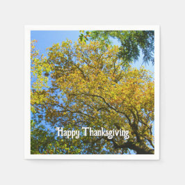 Blå himmel och höstblomma - Anpassningsbarnas Than Pappersservett