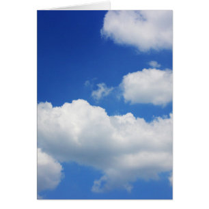 Blå himmel och moln hälsningskort