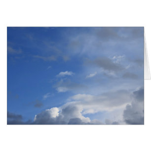Blå himmel och moln hälsningskort