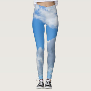 Blå himmel och moln leggings