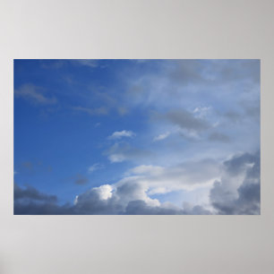 Blå himmel och moln poster