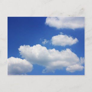 Blå himmel och moln vykort
