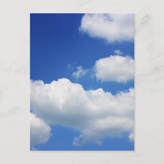 Blå himmel och moln vykort (Framsida)