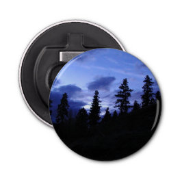 Blå himmel och Träd Silhouette Flaska-öppnare Flasköppnare