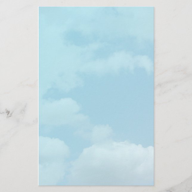 blå himmel och vita moln brevpapper (Framsida)