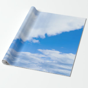 Blå himmel och vita moln presentpapper