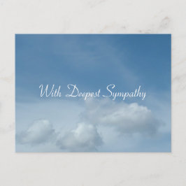 Blå himmel och vita moln sympati vykort