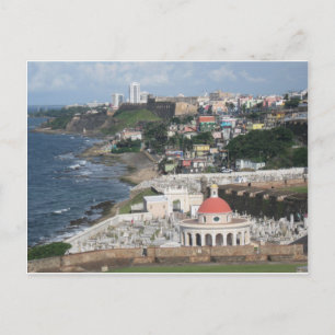 Blå himmel över San Juan, Puerto Rico Vykort