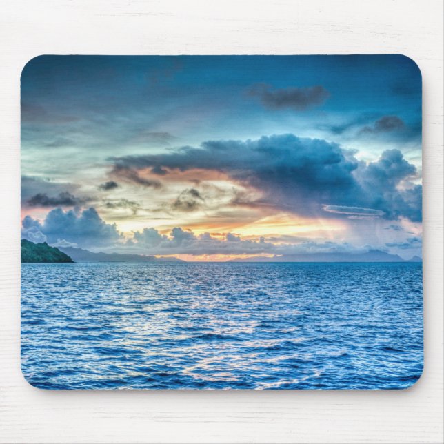 Blå himmel över Vatten Mousepad - HAMbyWhiteGlove Musmatta (Framsidan)