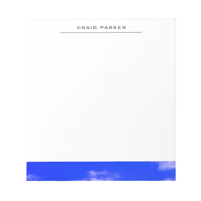 Blå himmel professionell enkel minimalism anteckningsblock (Framsida)