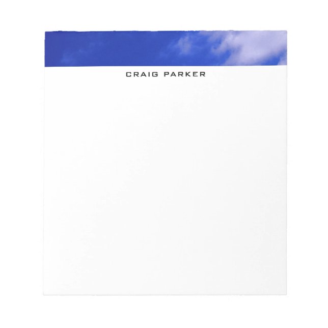 Blå himmel professionell enkel minimalism anteckningsblock (Framsida)